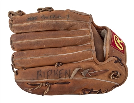 1985 Cal Ripken Jr. Game Used & Signed Rawlings RGH-2A Model Fielders Glove (Ripken LOA & PSA/DNA)